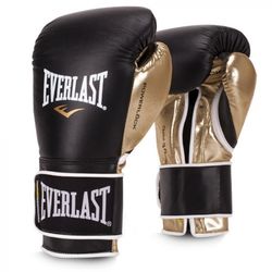 Боксерские перчатки Everlast PowerLock (EPLBG, черно-золотые)